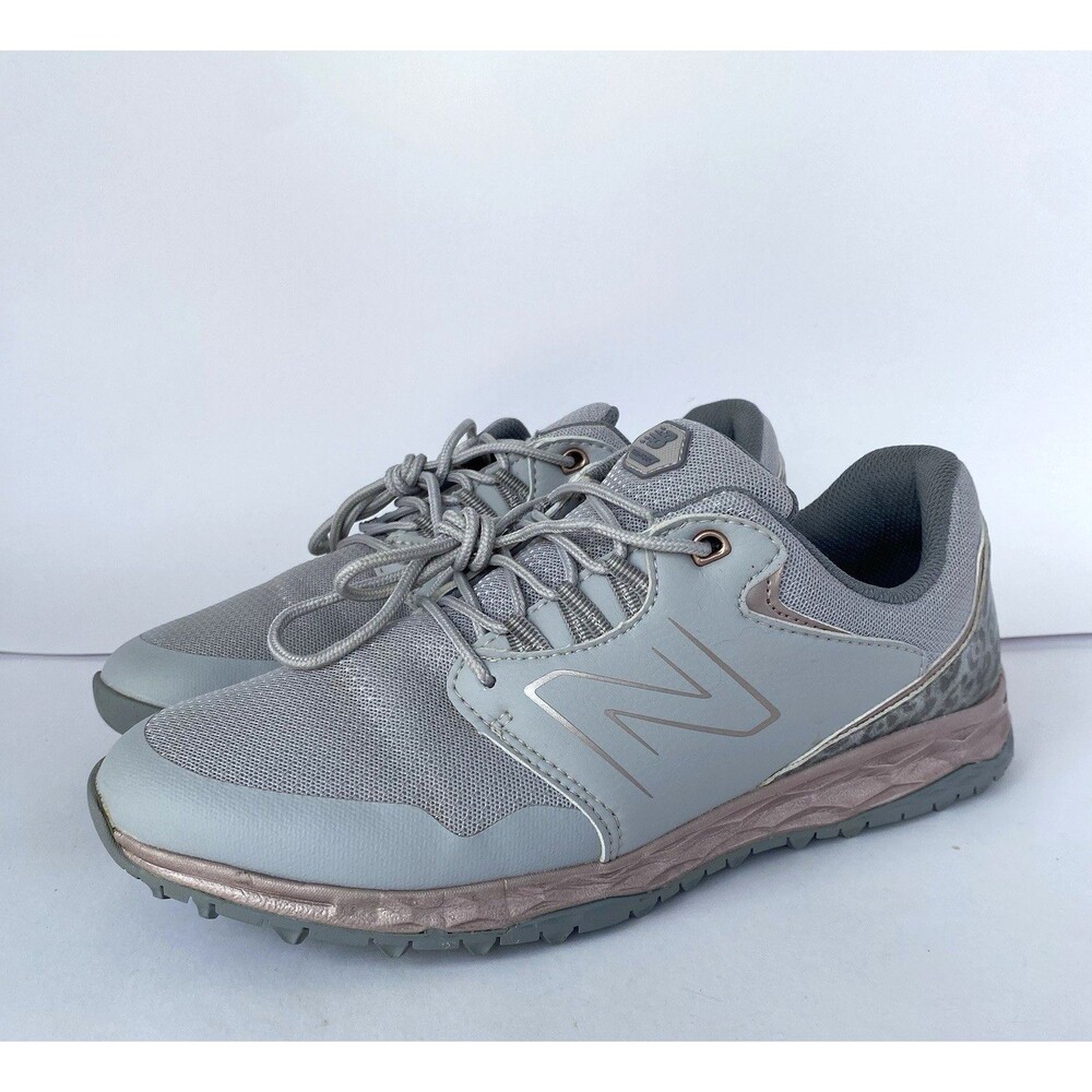 New Balance Fresh Foam Links SL V2 Spikeless Golf Shoes Gray Pink Womens Size 9